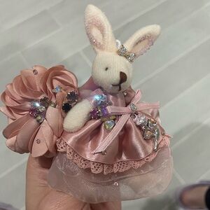 Pink Bunny Hair Scrunchie
